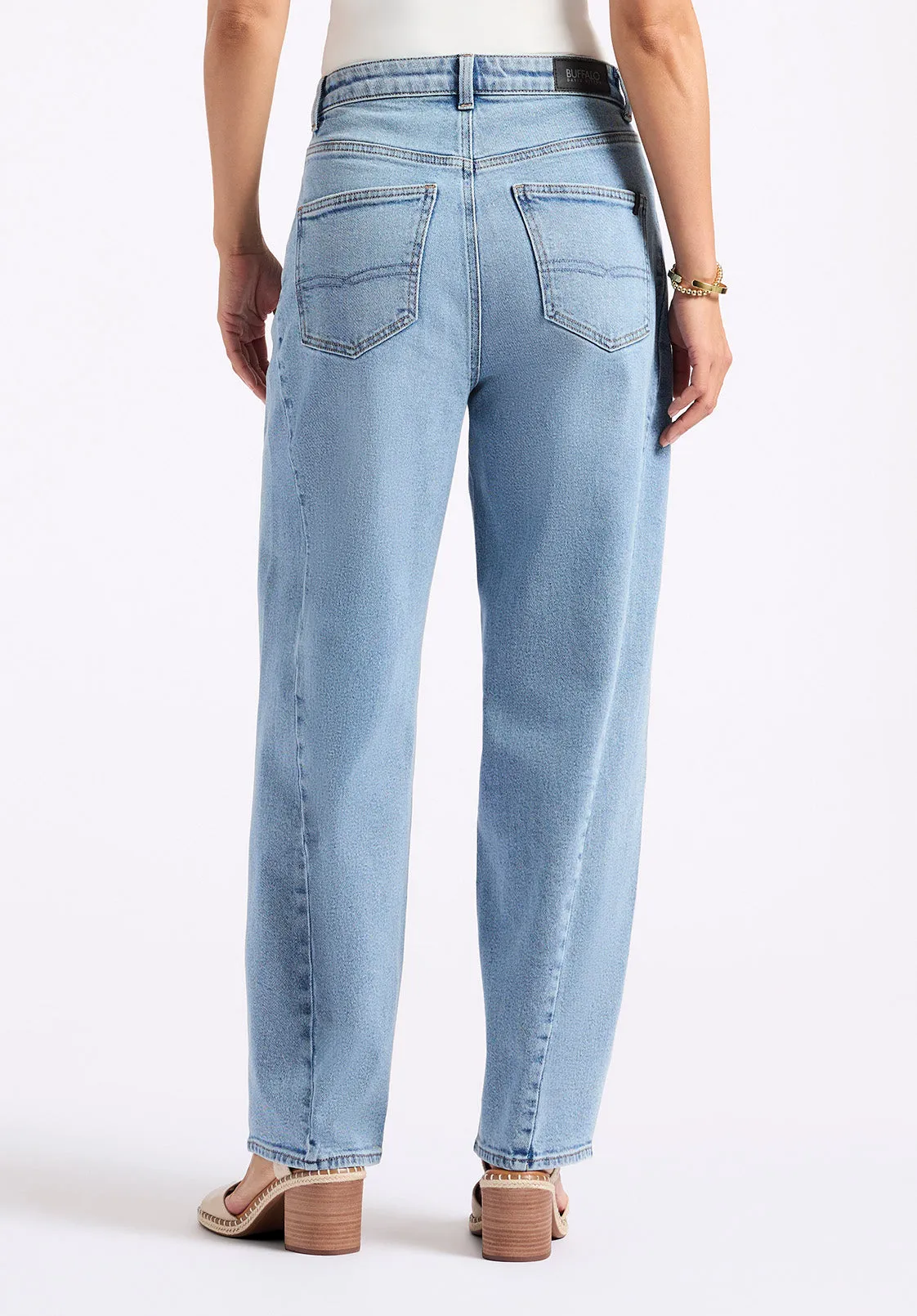 High Rise Barrel Barbara Women's Jeans, Vintage Blue - BL16072