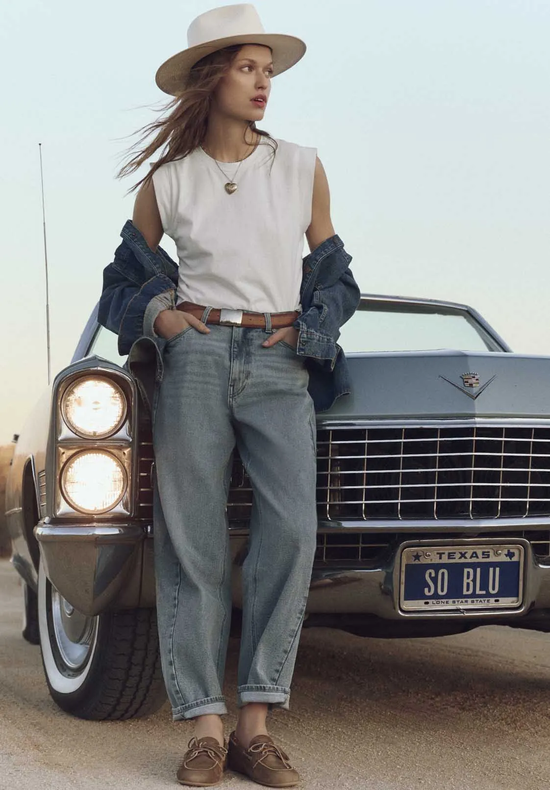 High Rise Barrel Barbara Women's Jeans, Vintage Blue - BL16072