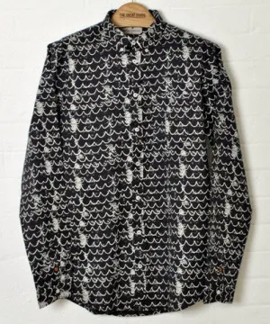 Hunter Printed Oxford Shirt Wave Print