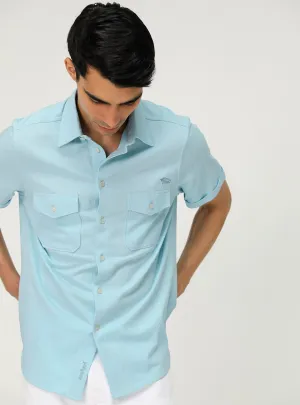 Ice Blue Shirt Half