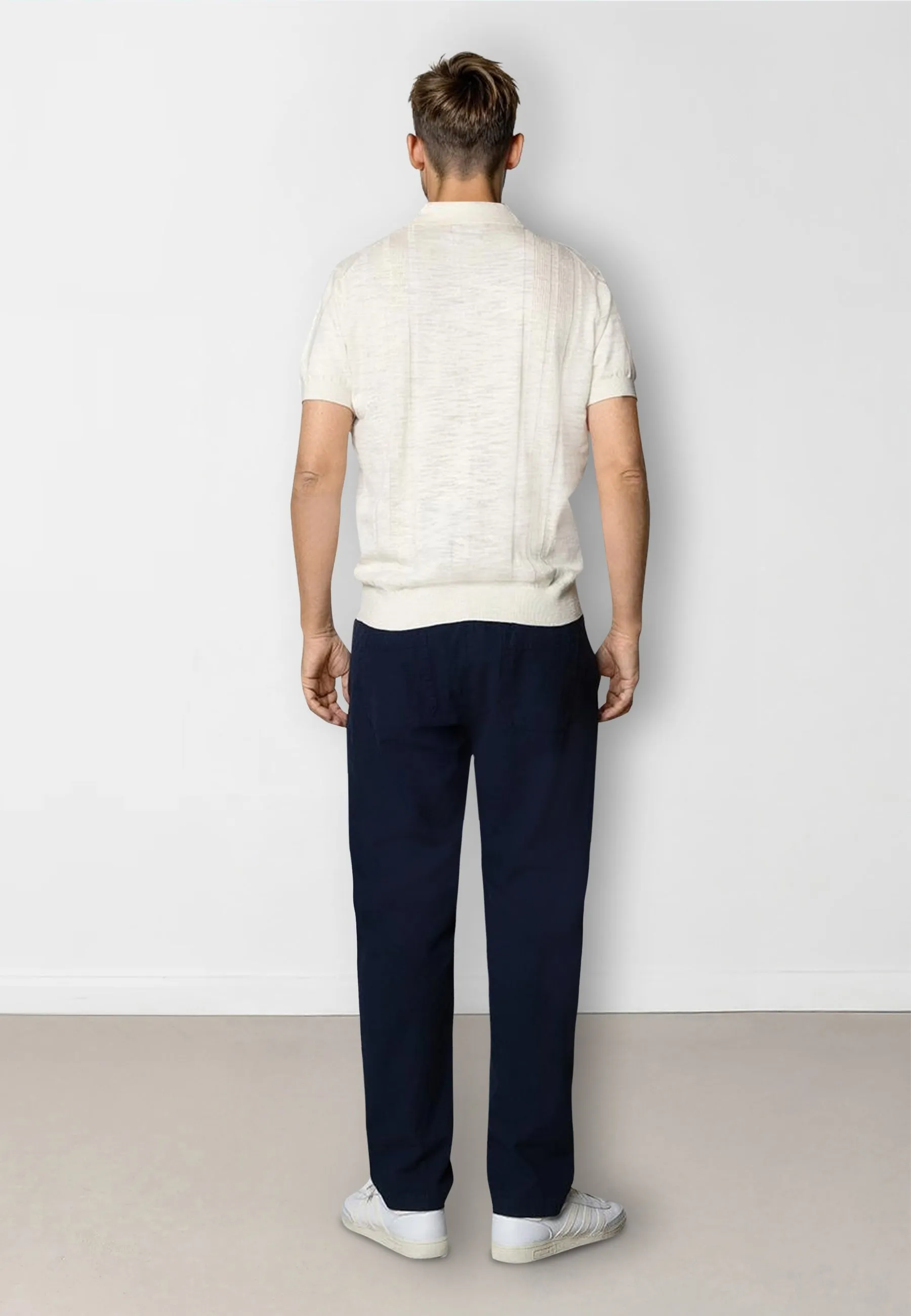 Jonas knitted polo - Ecru
