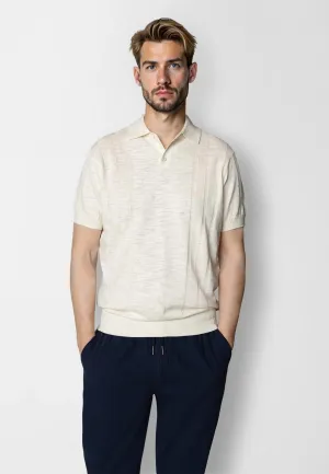 Jonas knitted polo - Ecru