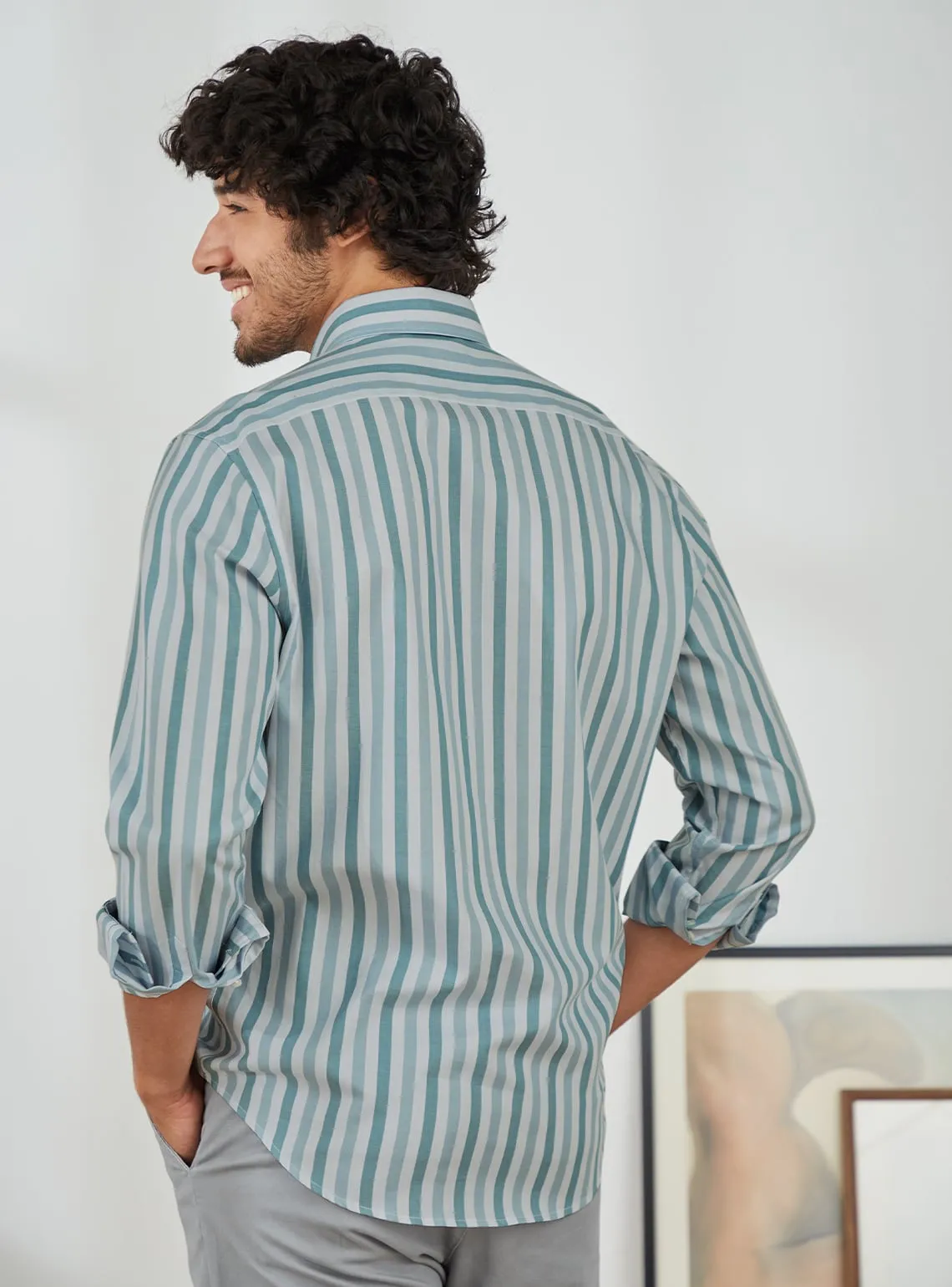 Juniper Blue Stripe Shirt