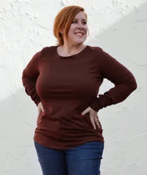KAYLA fitted tee in Truffle