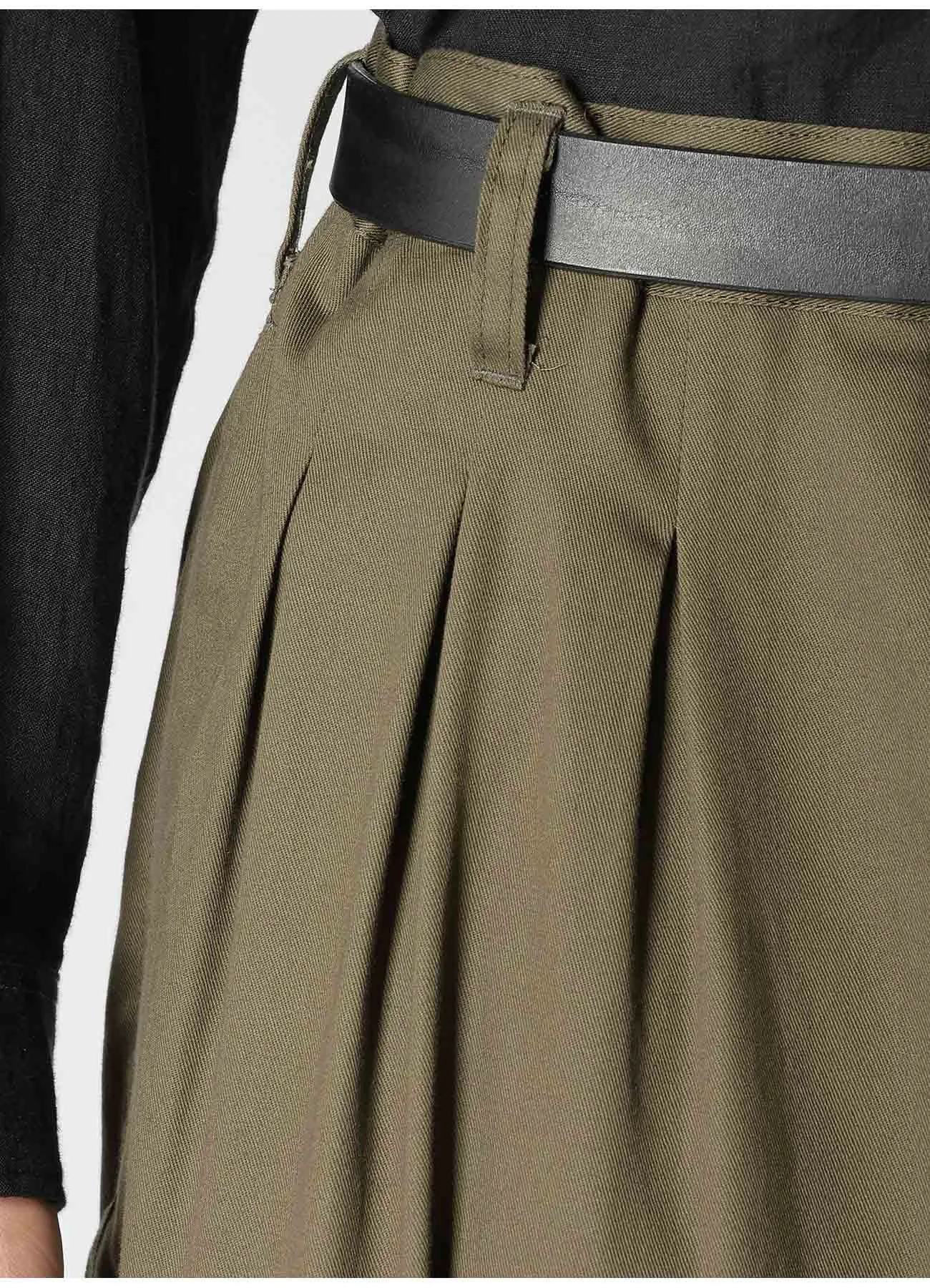 KHAKI KATSURAGI WORK PANTS WITH 12-TUCKS