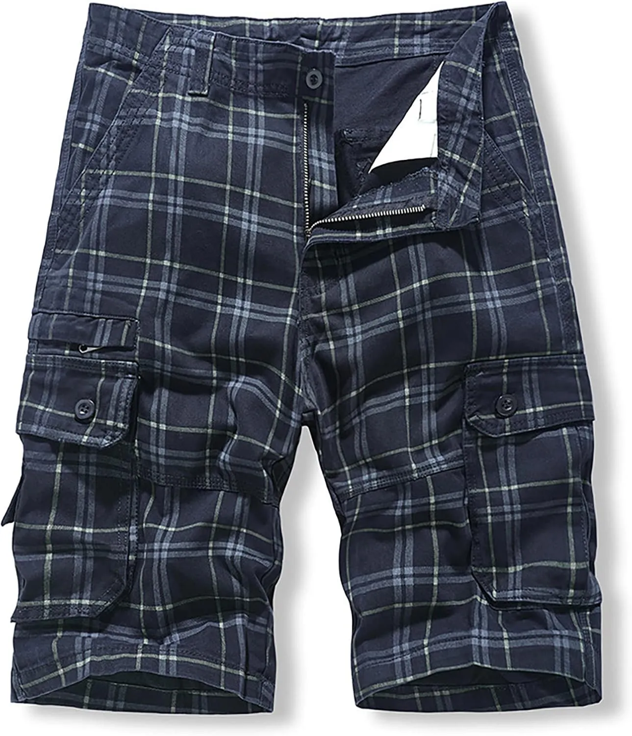 LCMTWX Khaki Shorts Leisure Overalls Summer Men's and Color Pants with Multi-Pocket Men's Pants Big and Tall Cargo Shorts