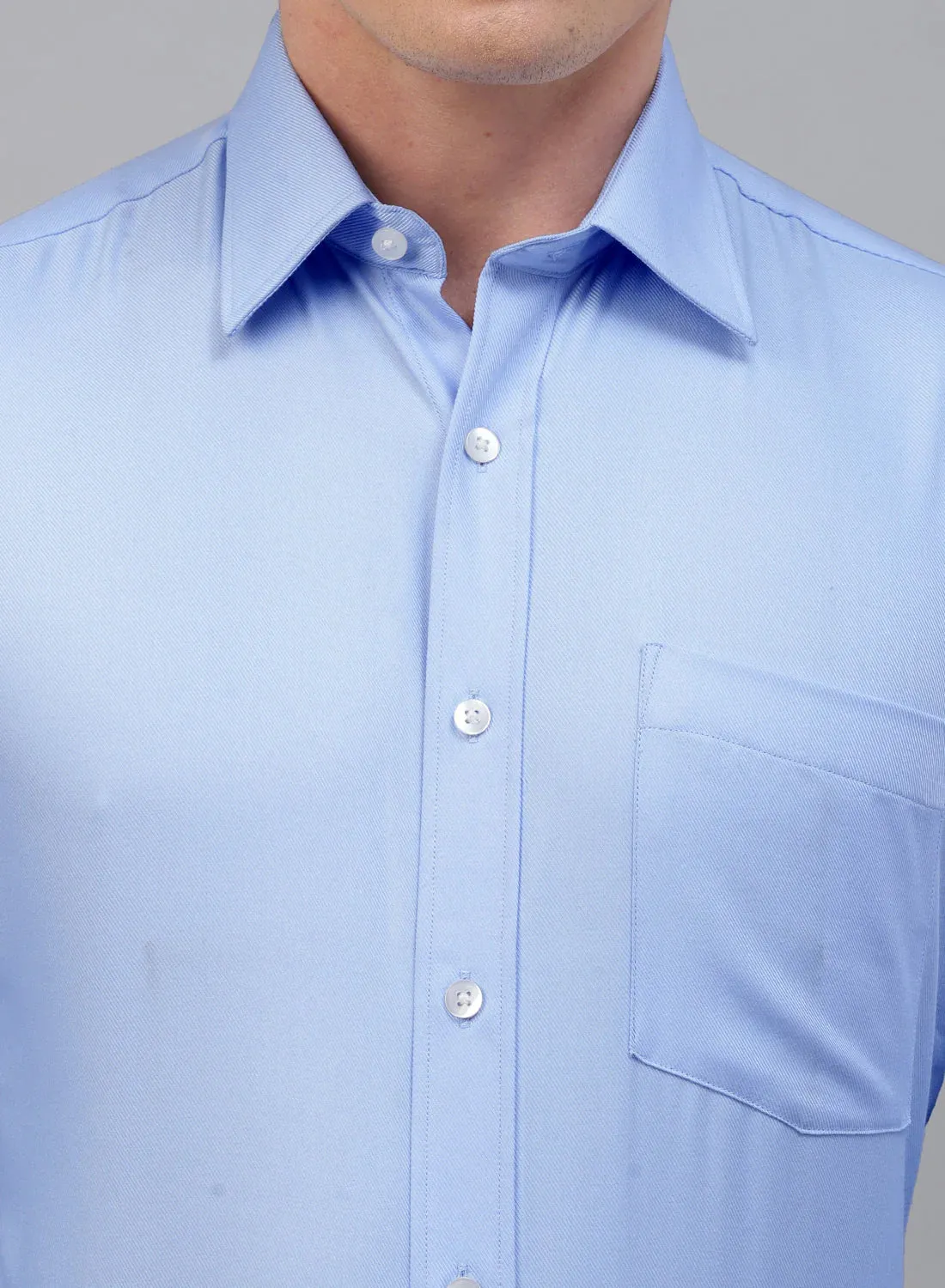 Light Blue Bamboo Rayon Full Sleeve Shirt