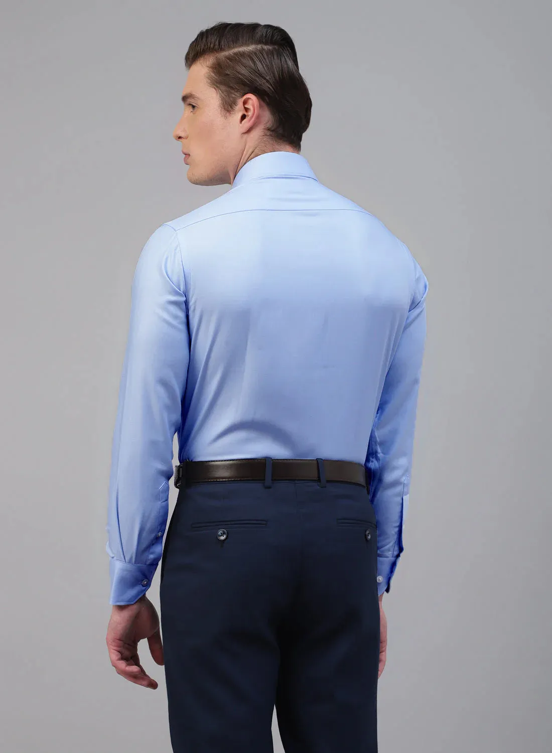 Light Blue Bamboo Rayon Full Sleeve Shirt
