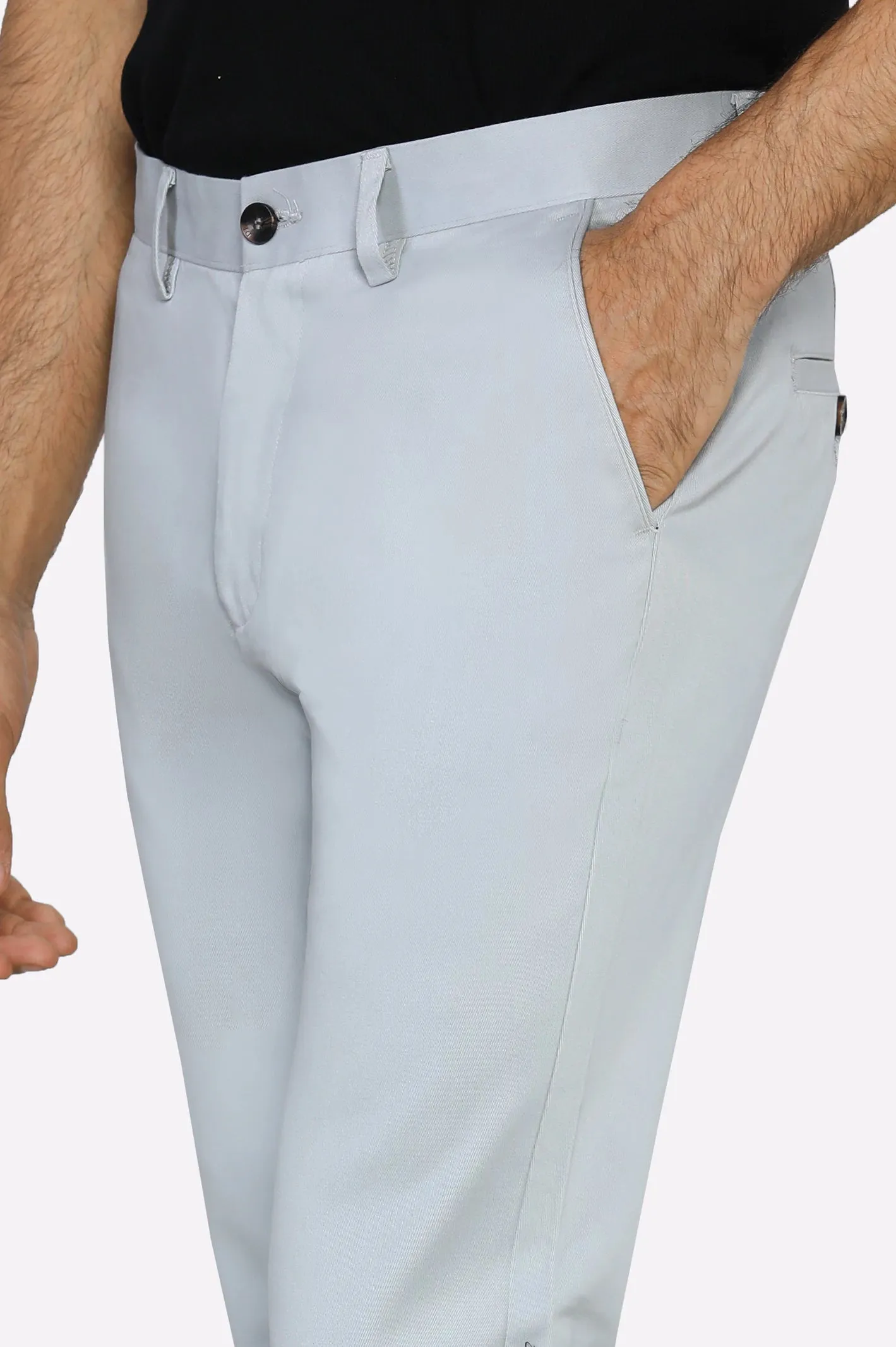 Light Blue Smart Fit Cotton Chino