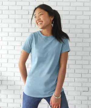 LOVE fitted tee in Smoke Blue