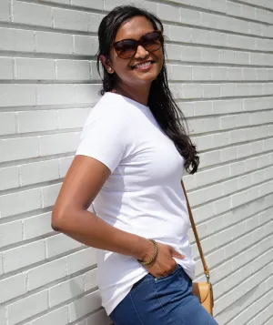 LOVE fitted tee in White