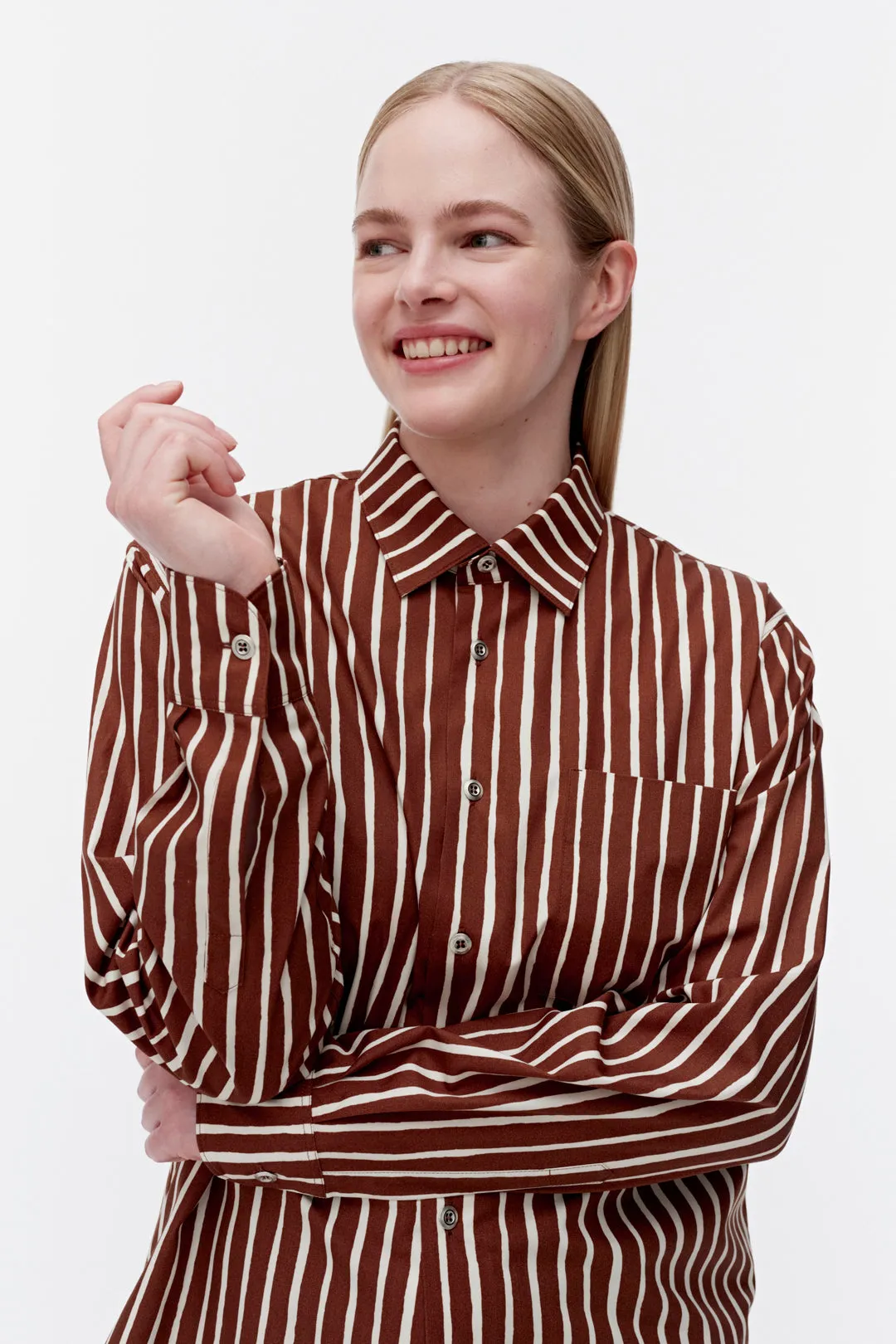 Marimekko Jokapoika Brown/Off White Shirt