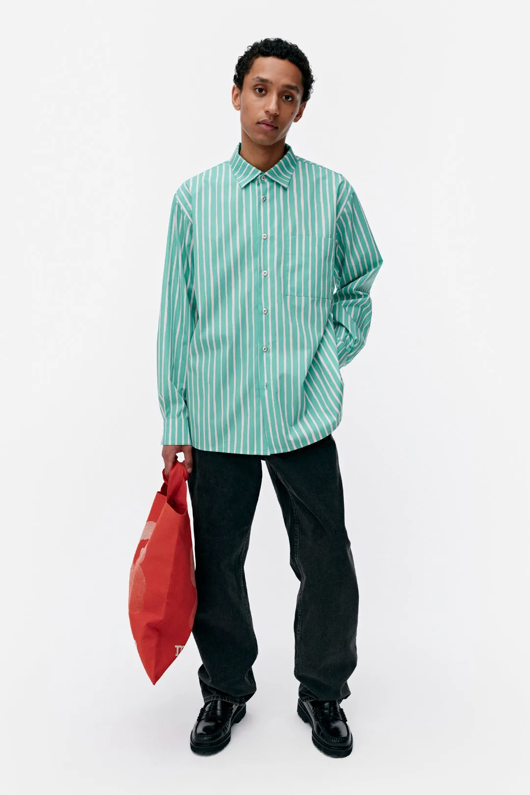 Marimekko Jokapoika Mint Green/Light Pink Shirt
