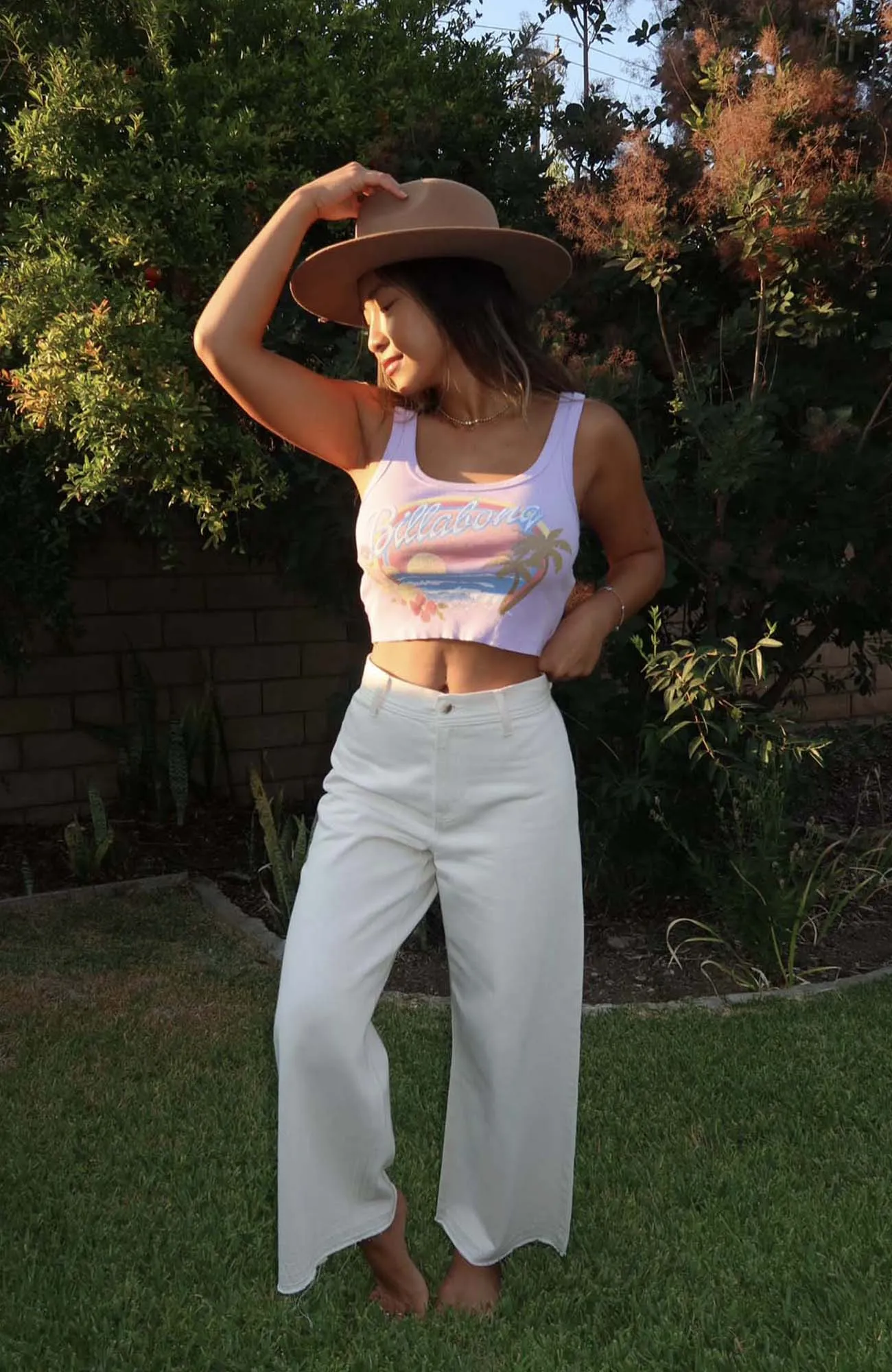 Marina Wide Leg Crop Pants - Ecru Stone Wash
