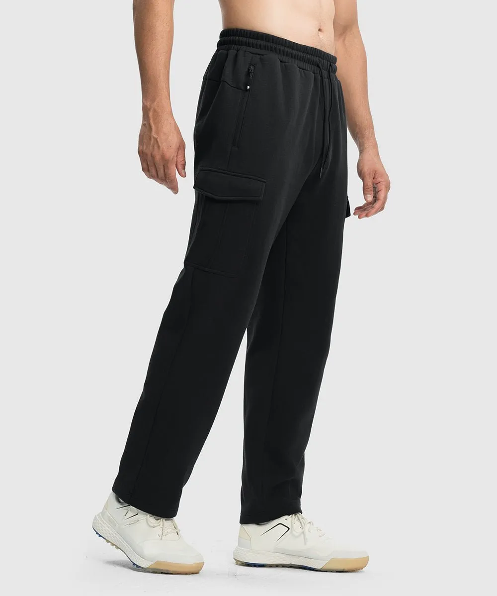 Men's Cotton Polyester Fleece Wide Leg Sweatpants