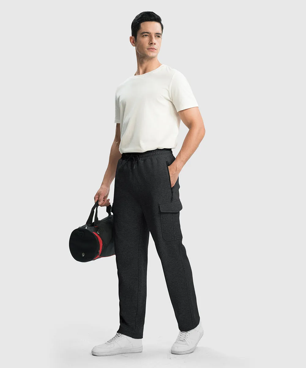 Men's Cotton Polyester Fleece Wide Leg Sweatpants