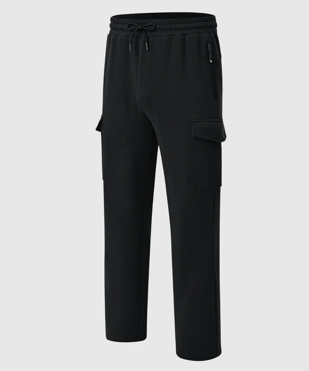 Men's Cotton Polyester Fleece Wide Leg Sweatpants