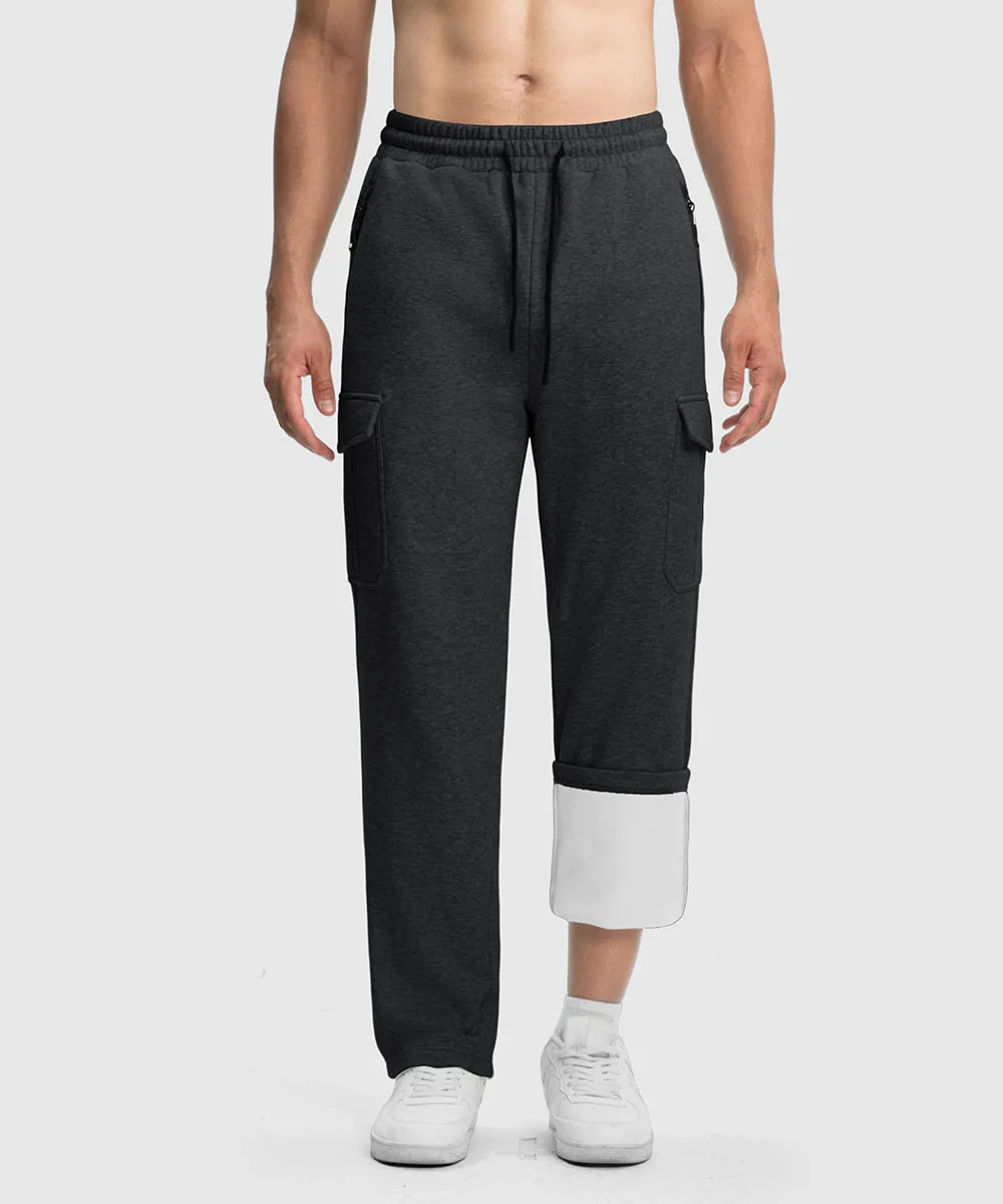 Men's Cotton Polyester Fleece Wide Leg Sweatpants