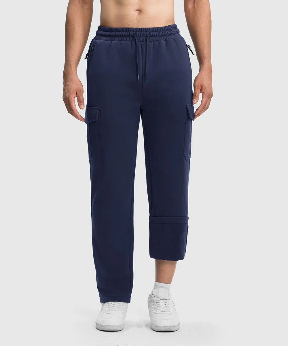 Men's Cotton Polyester Fleece Wide Leg Sweatpants
