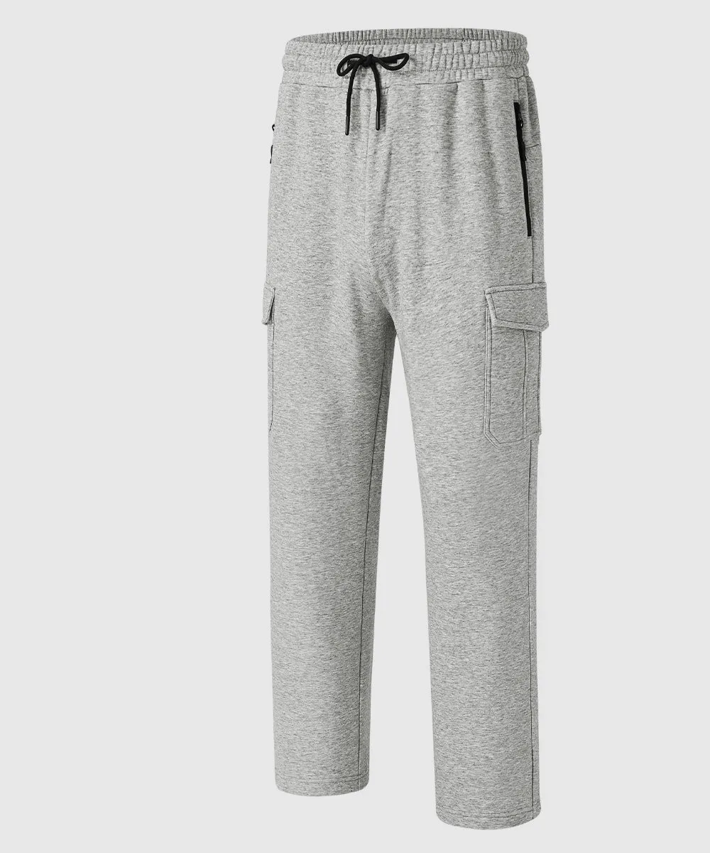 Men's Cotton Polyester Fleece Wide Leg Sweatpants