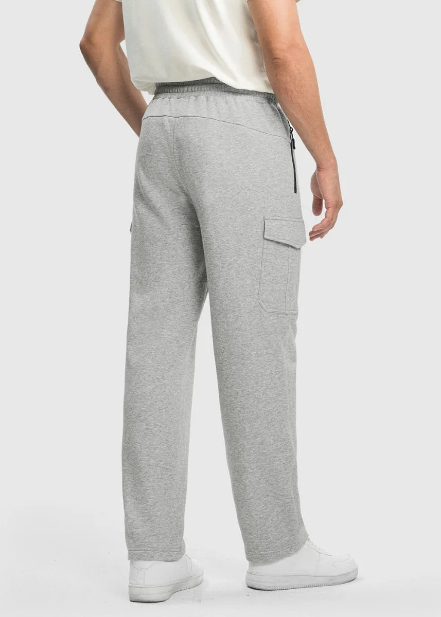 Men's Cotton Polyester Fleece Wide Leg Sweatpants