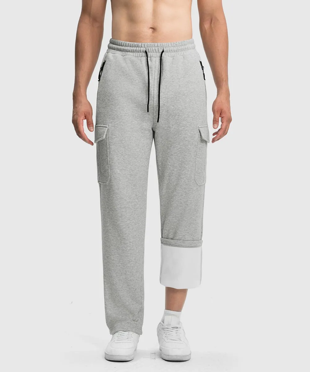 Men's Cotton Polyester Fleece Wide Leg Sweatpants
