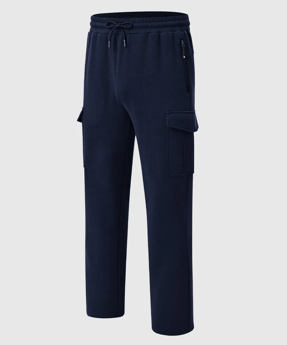 Men's Cotton Polyester Fleece Wide Leg Sweatpants