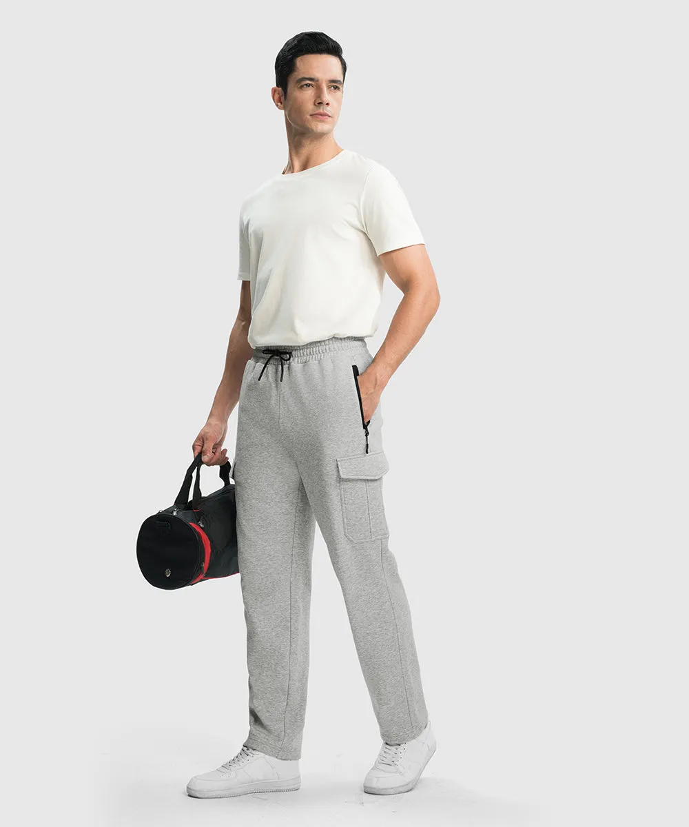 Men's Cotton Polyester Fleece Wide Leg Sweatpants