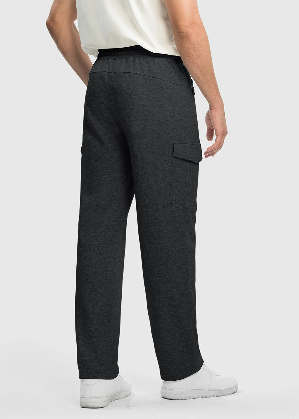 Men's Cotton Polyester Fleece Wide Leg Sweatpants