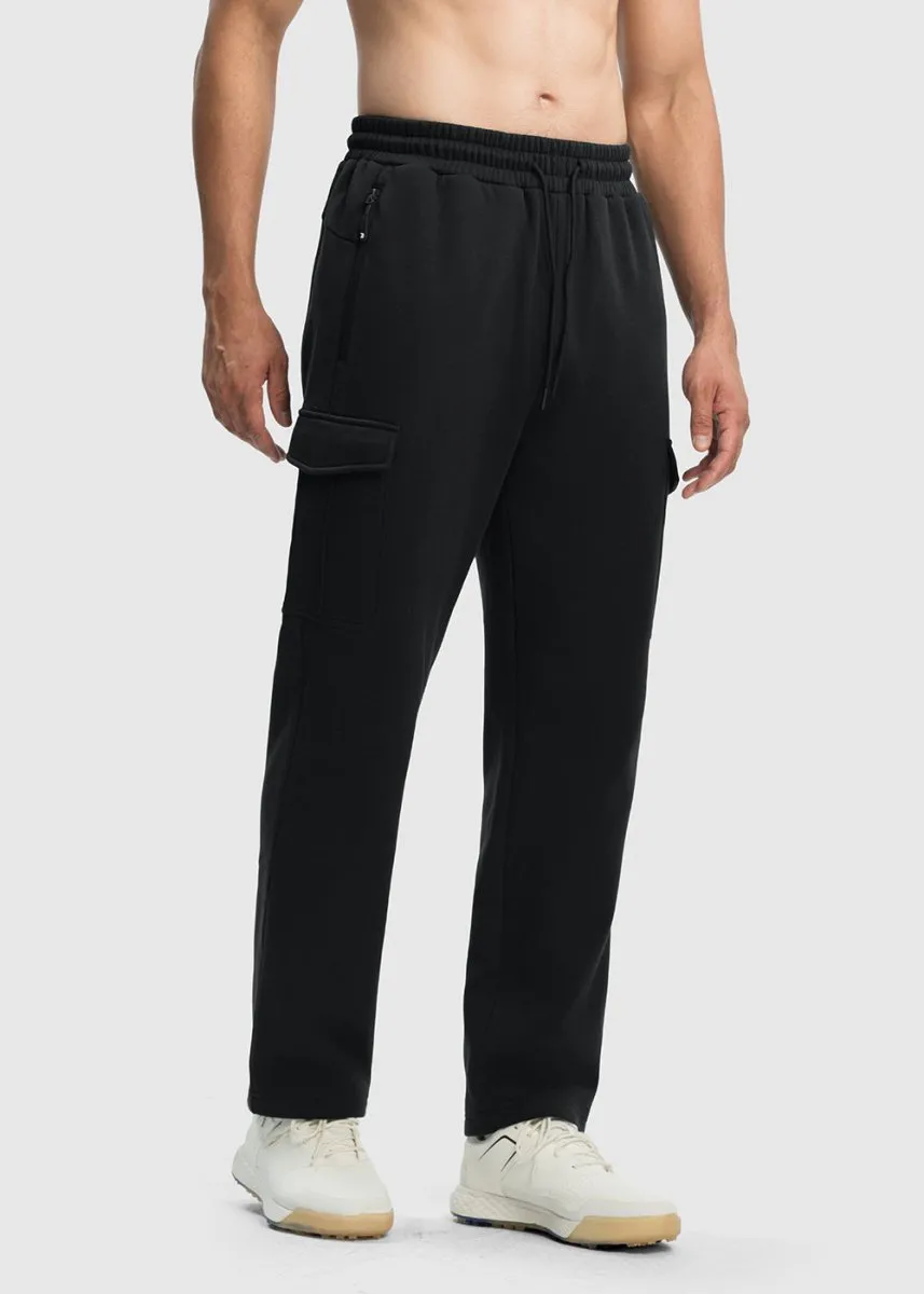 Men's Cotton Polyester Fleece Wide Leg Sweatpants