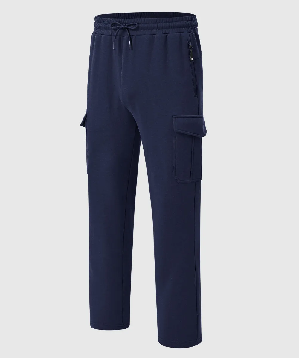 Men's Cotton Polyester Fleece Wide Leg Sweatpants