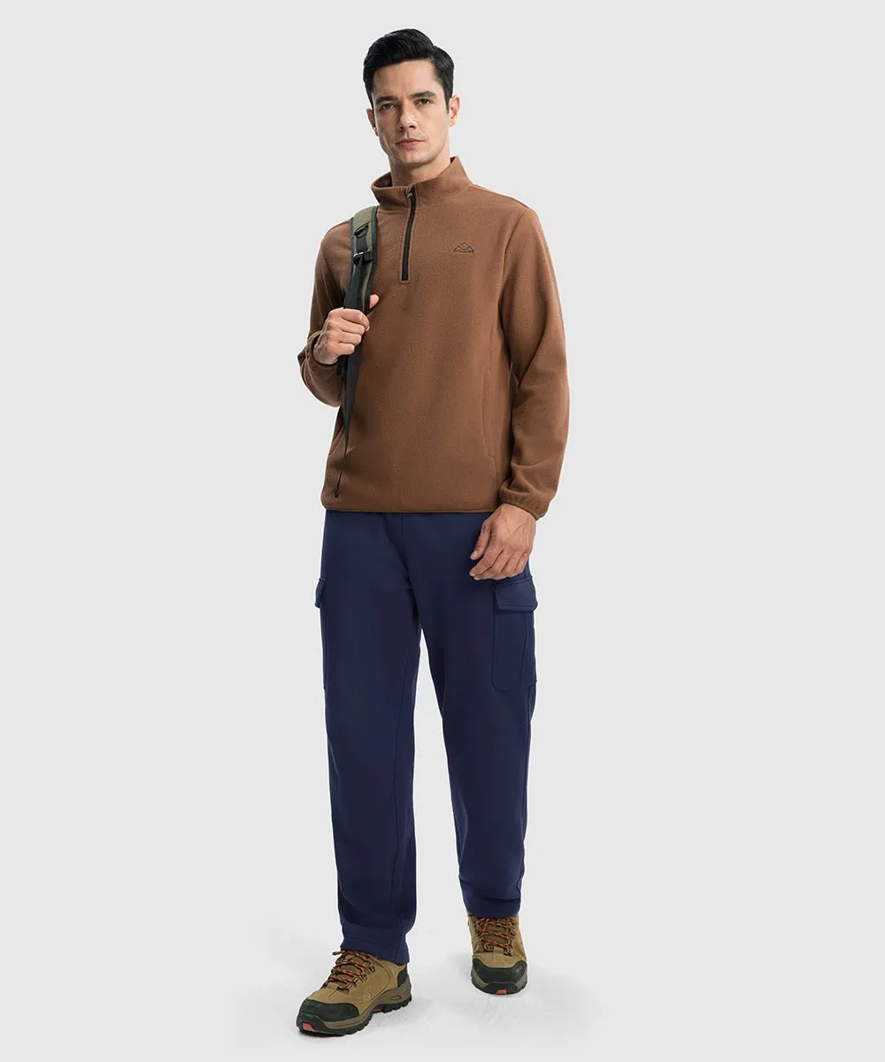 Men's Cotton Polyester Fleece Wide Leg Sweatpants