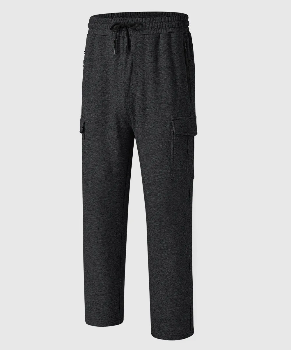 Men's Cotton Polyester Fleece Wide Leg Sweatpants