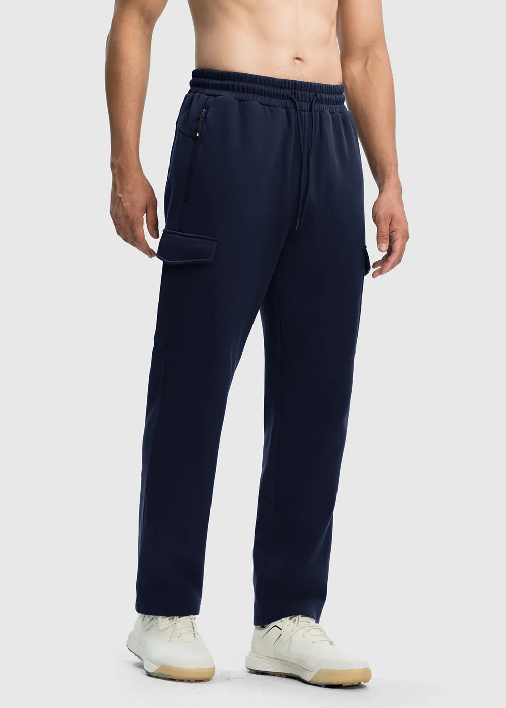 Men's Cotton Polyester Fleece Wide Leg Sweatpants
