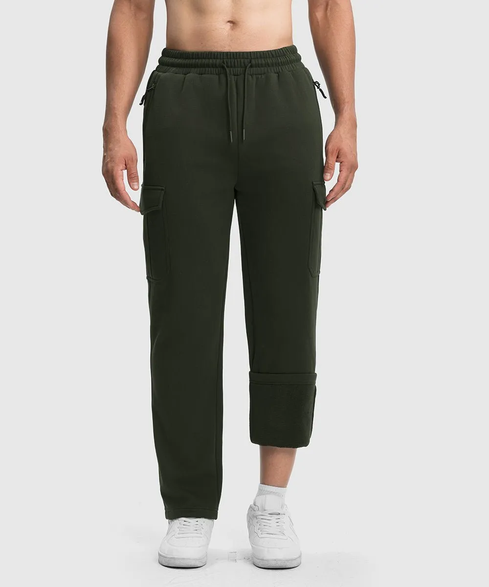 Men's Cotton Polyester Fleece Wide Leg Sweatpants