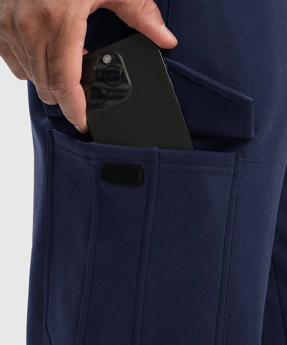 Men's Cotton Polyester Fleece Wide Leg Sweatpants