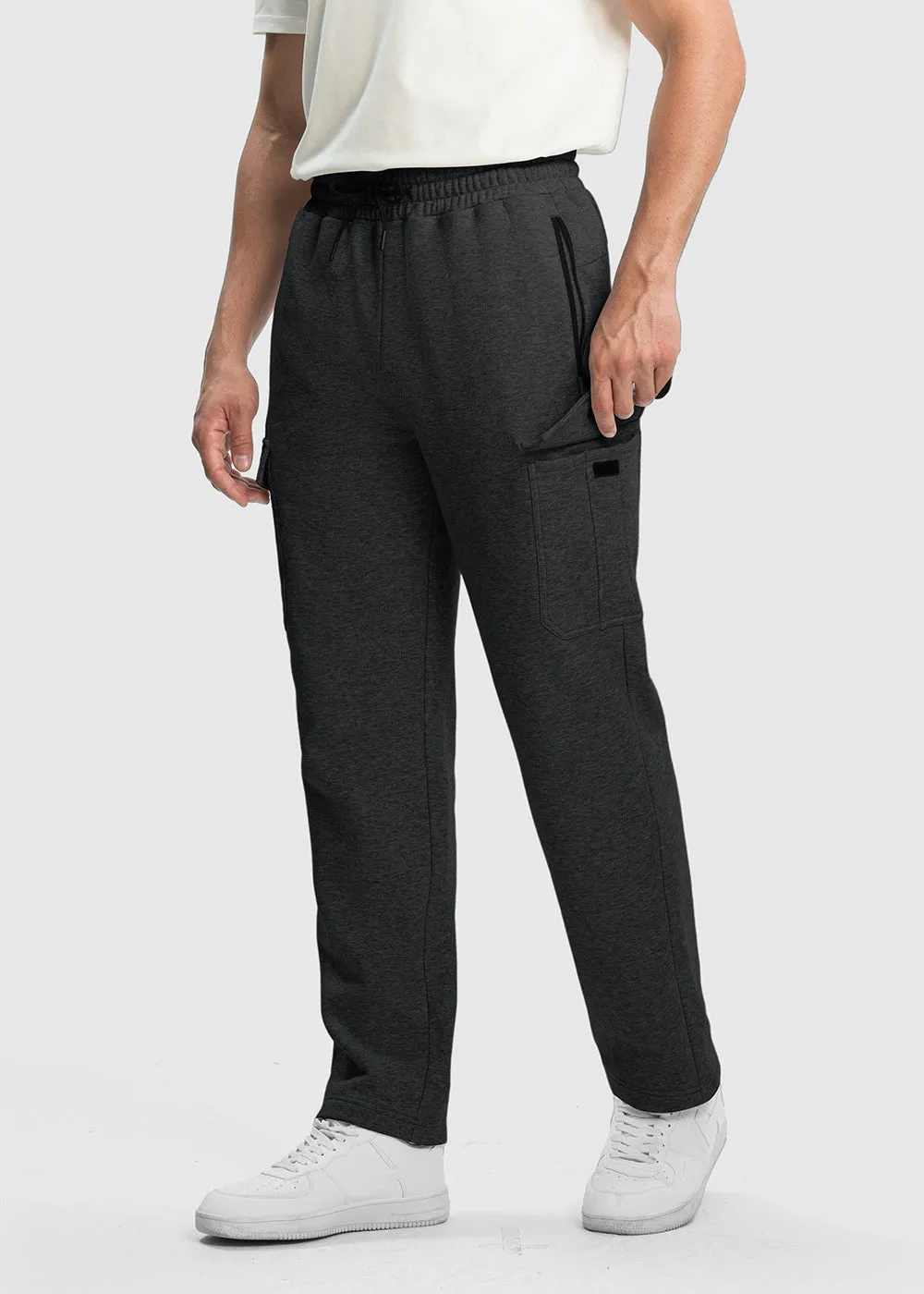 Men's Cotton Polyester Fleece Wide Leg Sweatpants