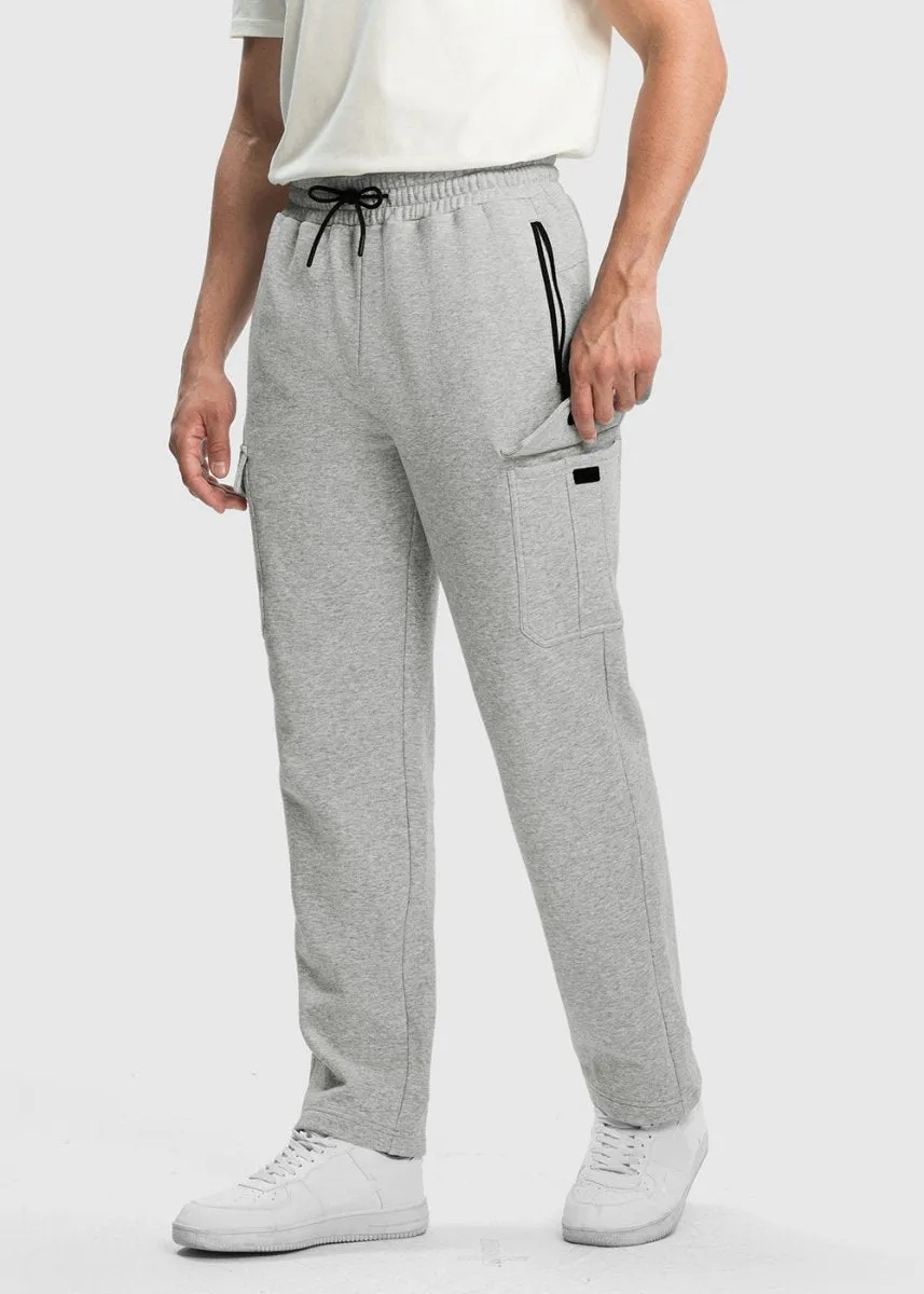 Men's Cotton Polyester Fleece Wide Leg Sweatpants