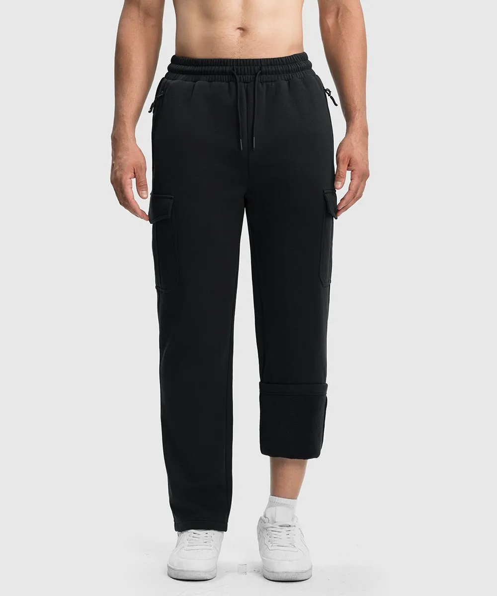 Men's Cotton Polyester Fleece Wide Leg Sweatpants