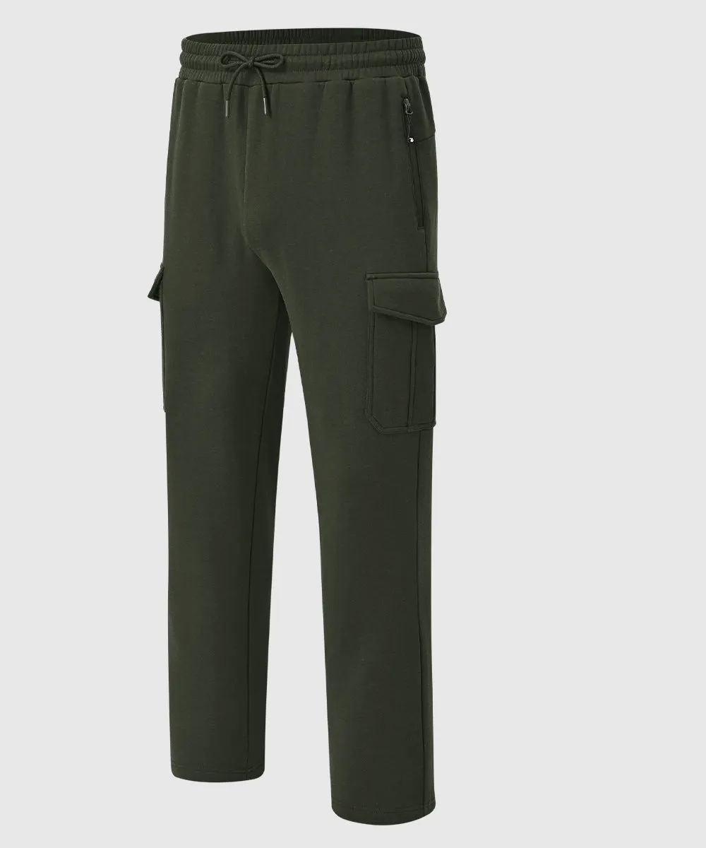 Men's Cotton Polyester Fleece Wide Leg Sweatpants