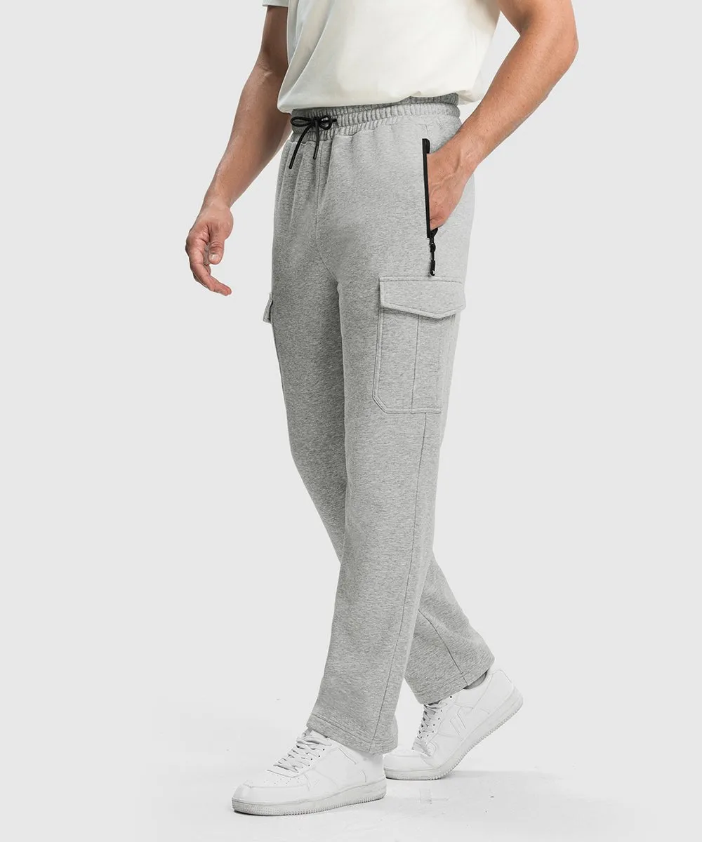 Men's Cotton Polyester Fleece Wide Leg Sweatpants