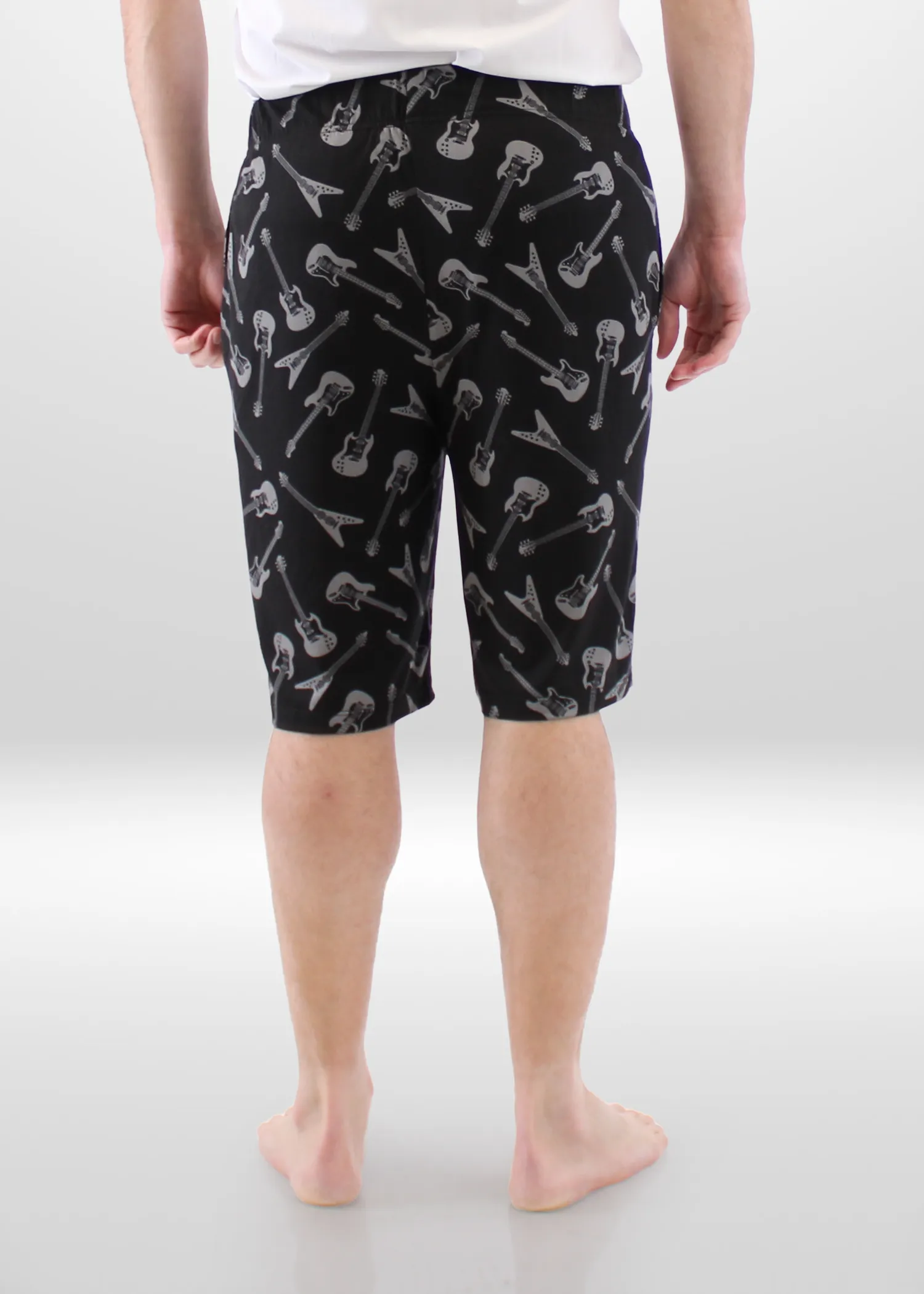 Mens Guitar Pajama - Knit Shorts