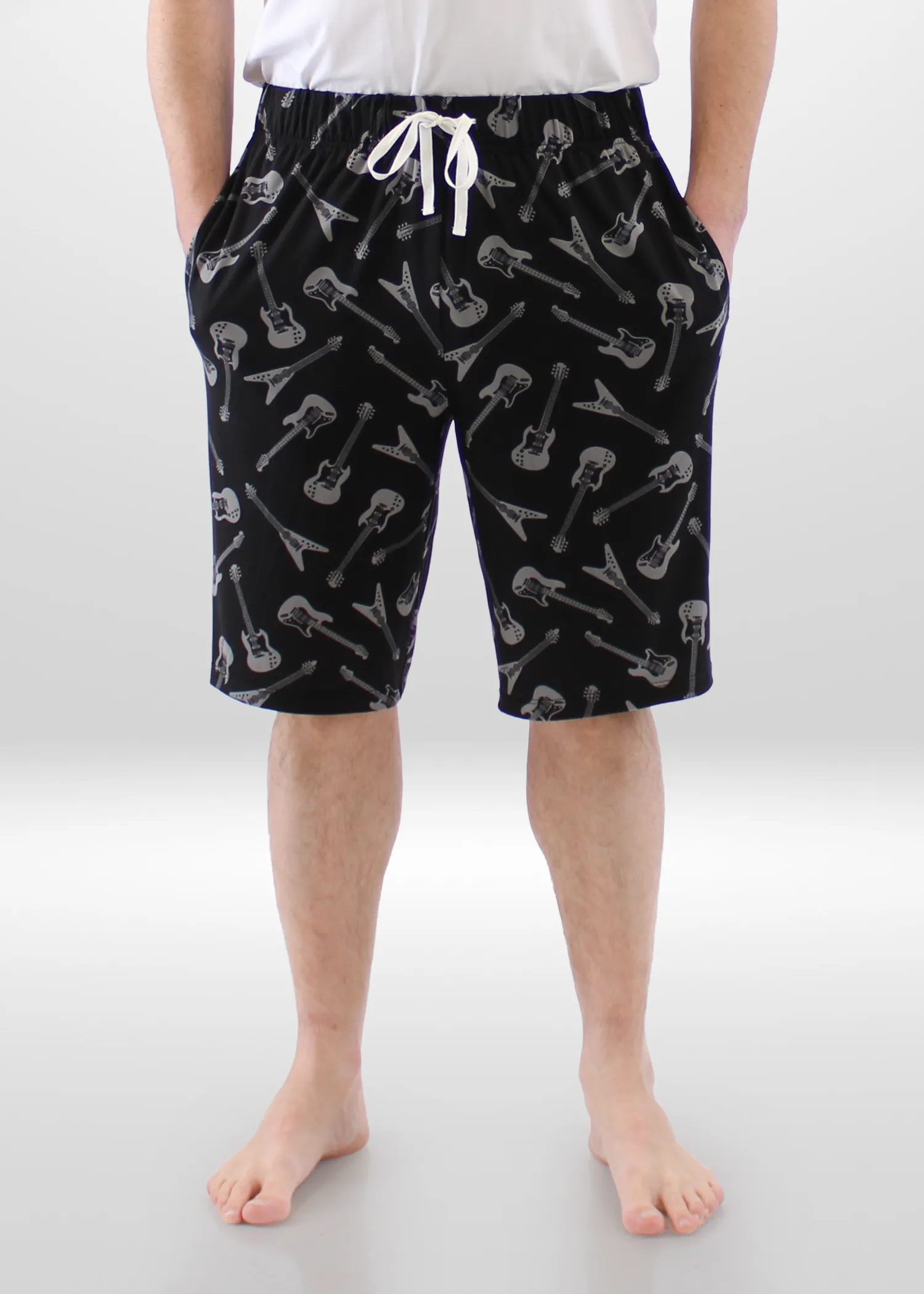 Mens Guitar Pajama - Knit Shorts