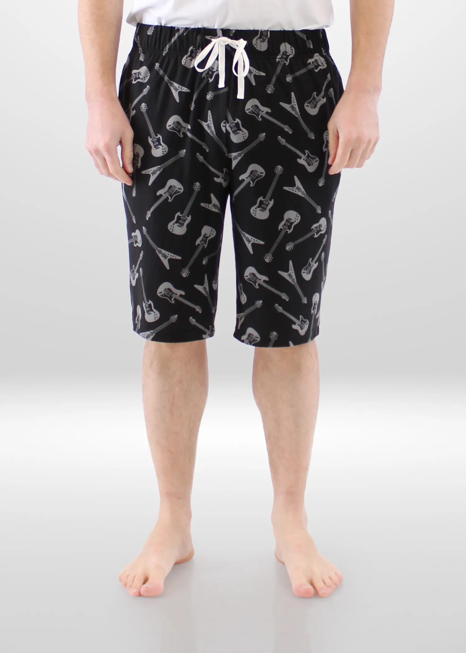 Mens Guitar Pajama - Knit Shorts