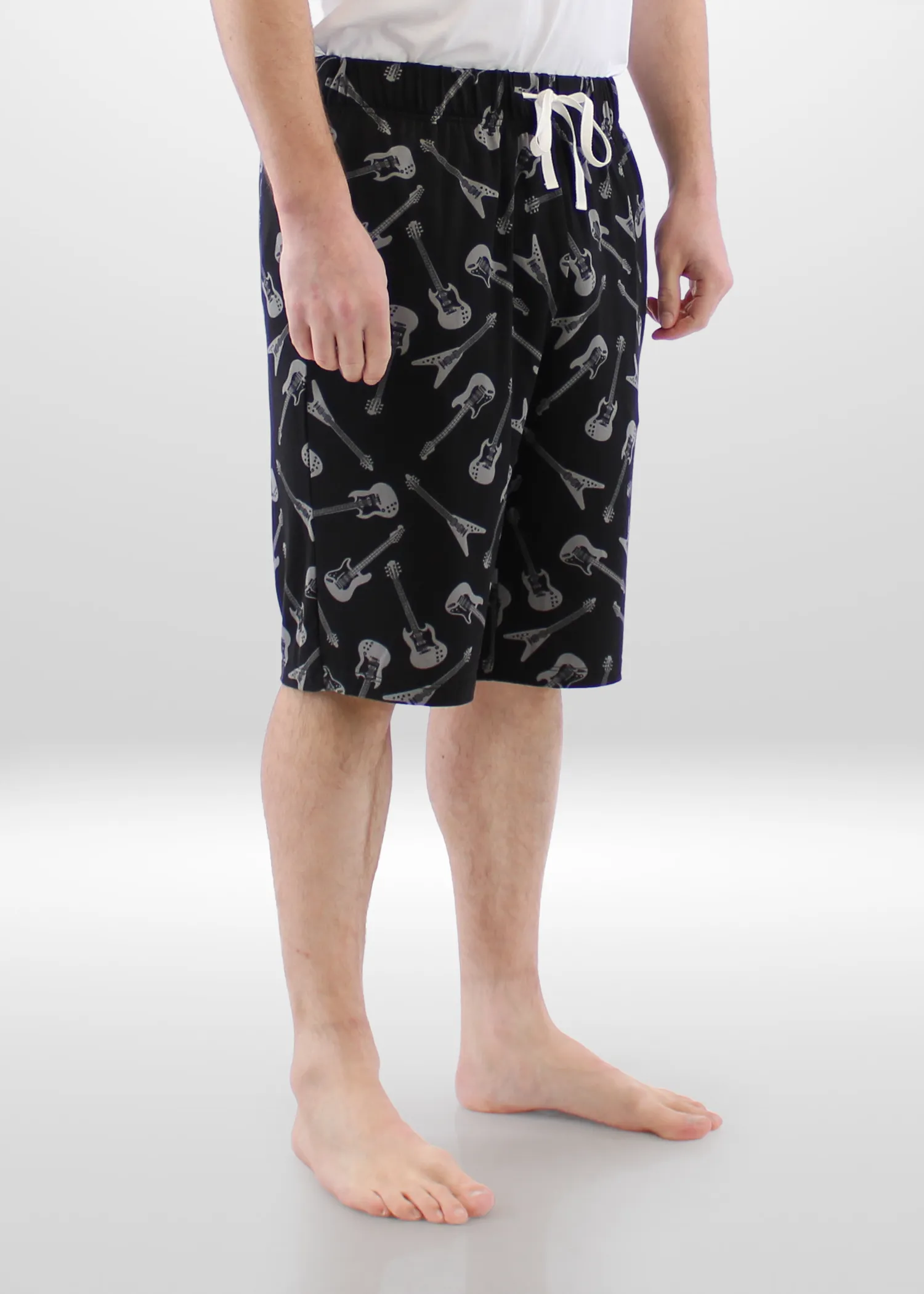 Mens Guitar Pajama - Knit Shorts
