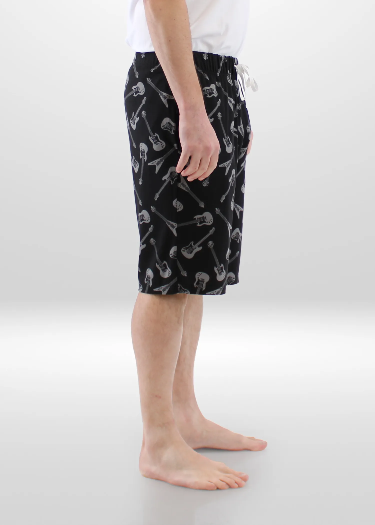 Mens Guitar Pajama - Knit Shorts