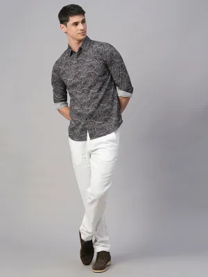 Men's Navy 100% Cotton Slim Fit Shirt