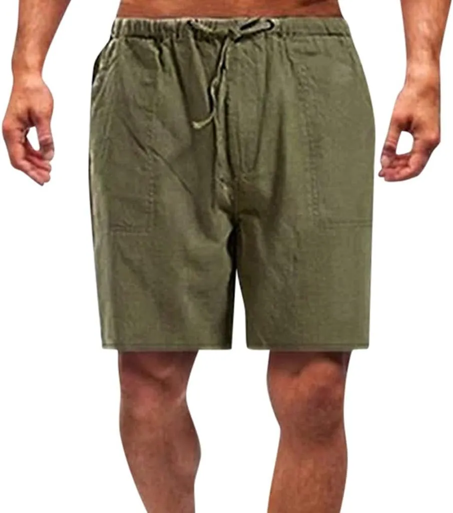 Mens Shorts Cotton Fitness Pockets Casual Beach Bodybuilding Pants Shorts Men's pants Casual Mens Shorts Athletic
