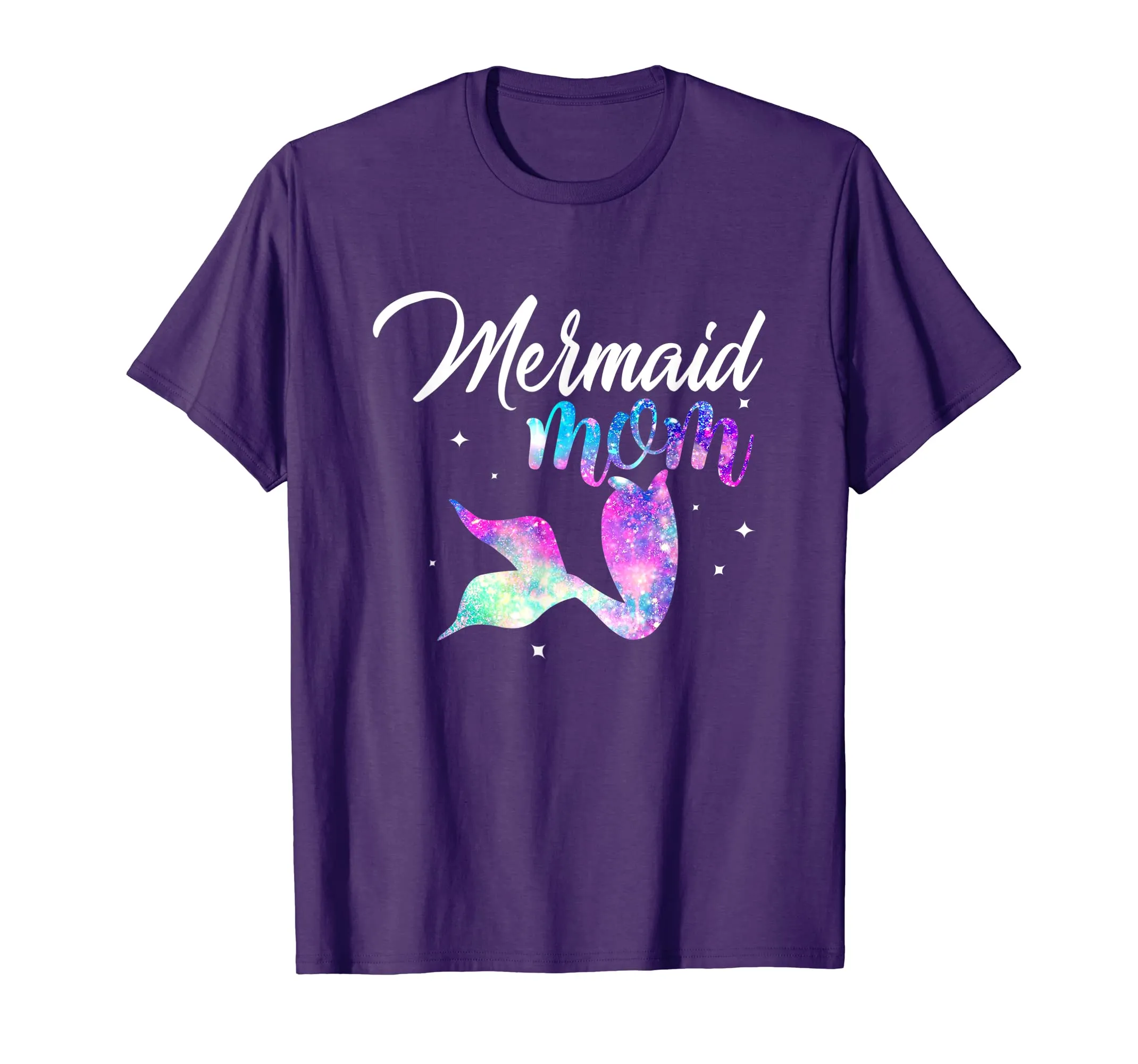 Mermaid Mom Mother T-Shirt Mermom Birthday Party Gift Tshirt