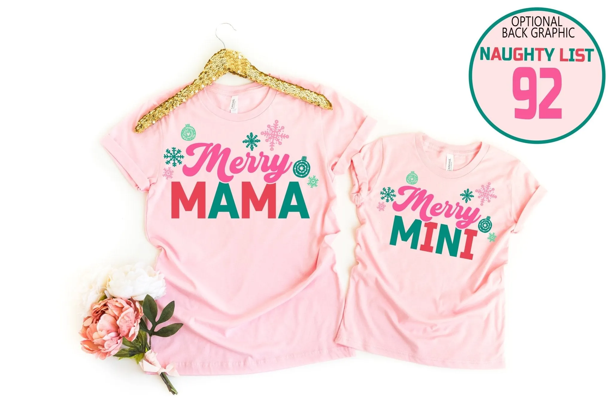 Merry Mama & Mini Bright Christmas T-Shirts